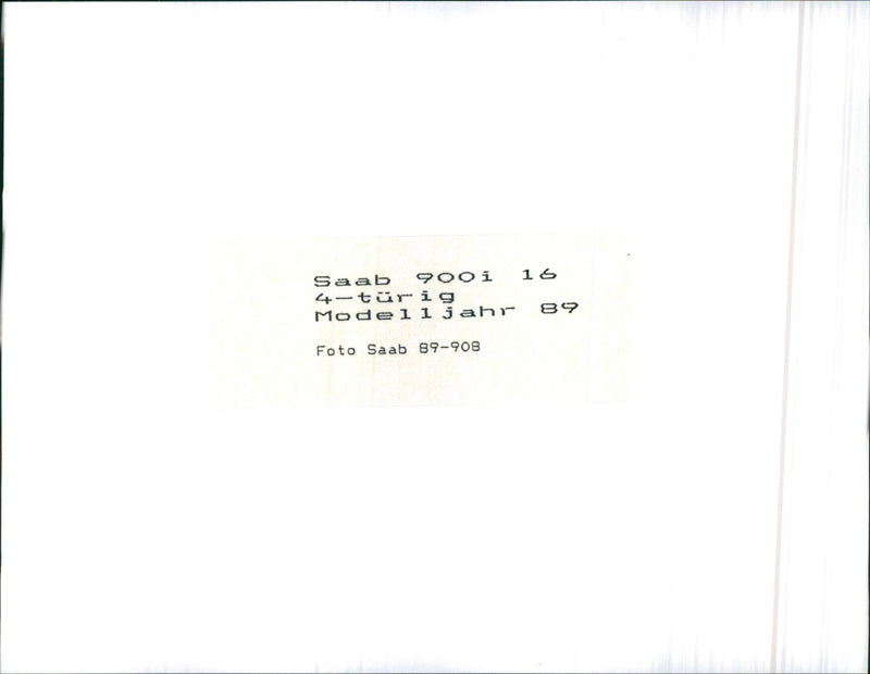 1989 Saab 900i - Vintage Photograph