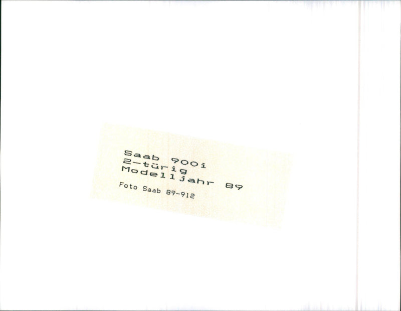 1989 Saab 900i - Vintage Photograph