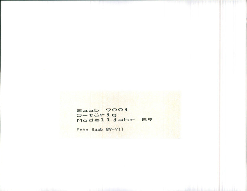 1989 Saab 900i - Vintage Photograph