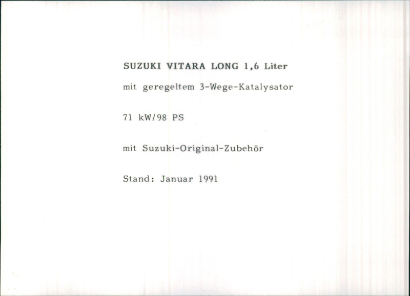 Suzuki Vitara - Vintage Photograph