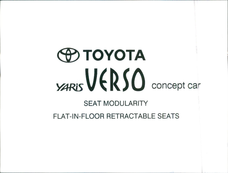 1999 Toyota Yaris Verso - Vintage Photograph
