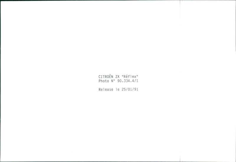 1991  Citroën  ZX "Réflex" - Vintage Photograph