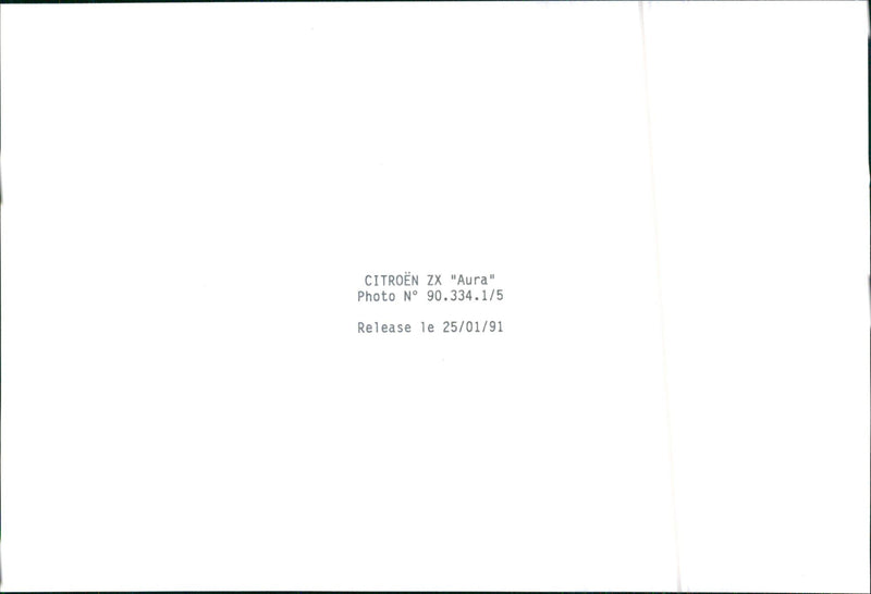 1991  Citroën  ZX "Aura" - Vintage Photograph