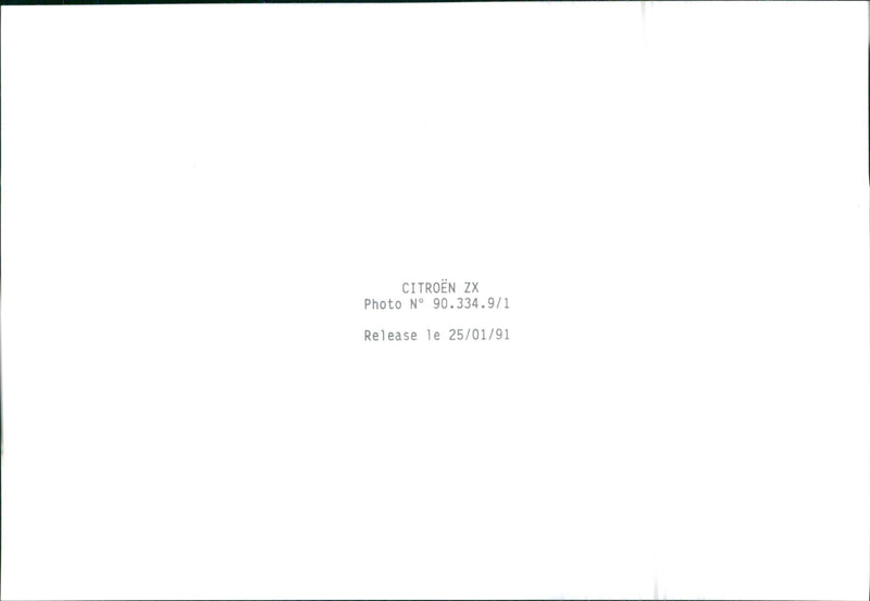 1991  Citroën   ZX - Vintage Photograph