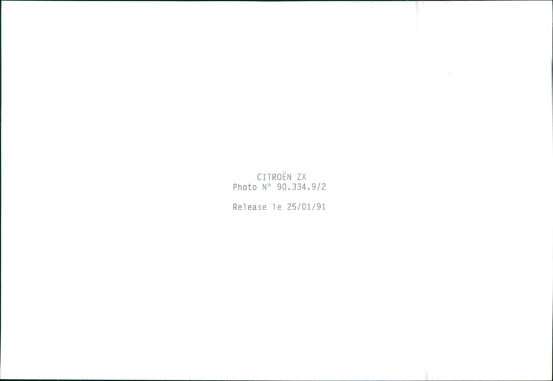 1991  Citroën  ZX - Vintage Photograph