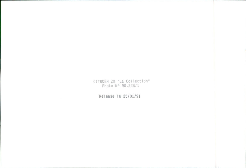 1991  Citroën ZX "La Collection" - Vintage Photograph