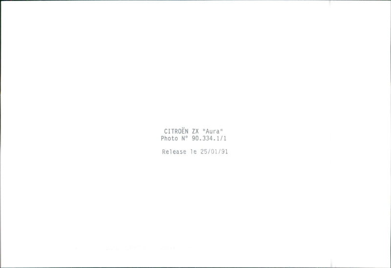 1991  Citroën ZX "Aura" - Vintage Photograph