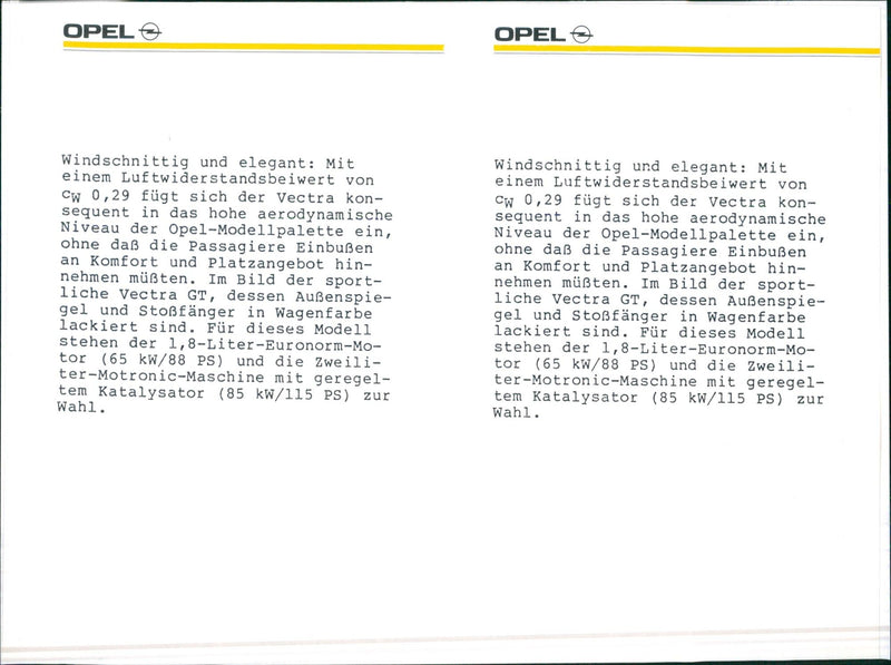 Opel Vectra GT - Vintage Photograph