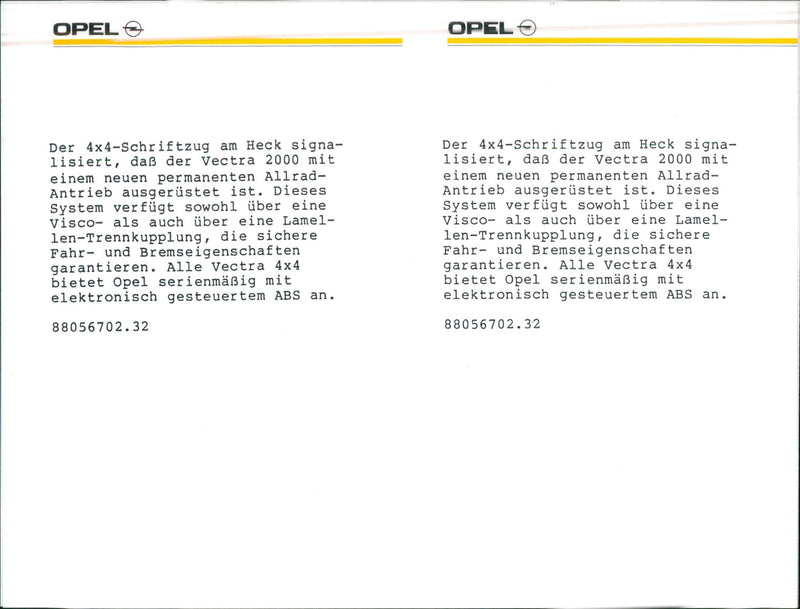 Opel Vectra 2000 - Vintage Photograph