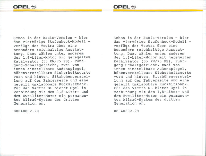 Opel Vectra - Vintage Photograph