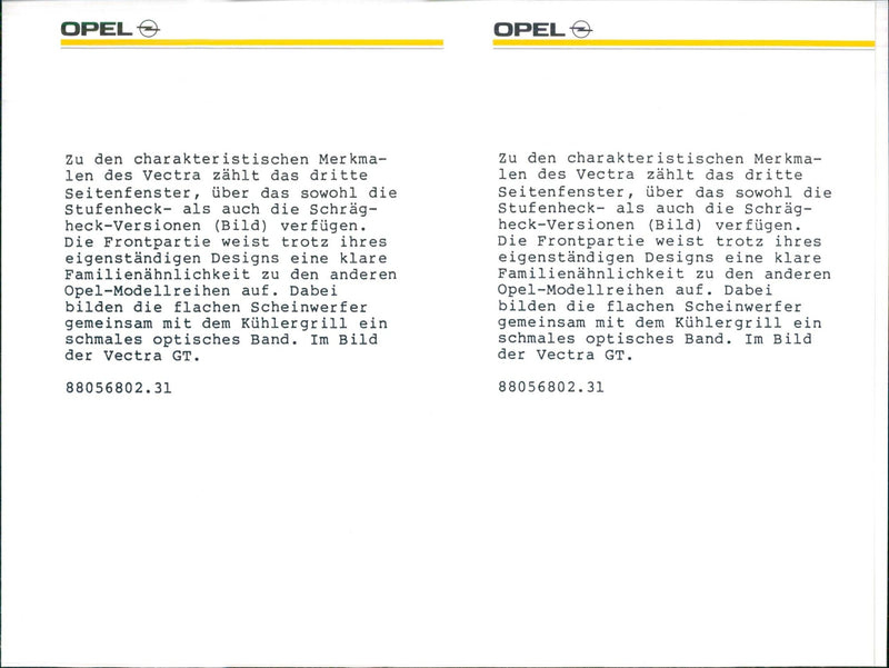 Opel Vectra - Vintage Photograph