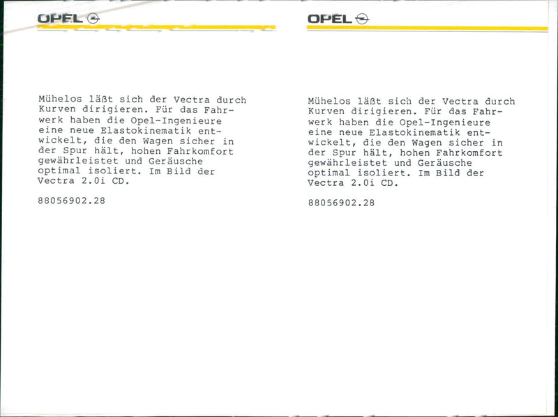 Opel Vectra 2.0i CD - Vintage Photograph