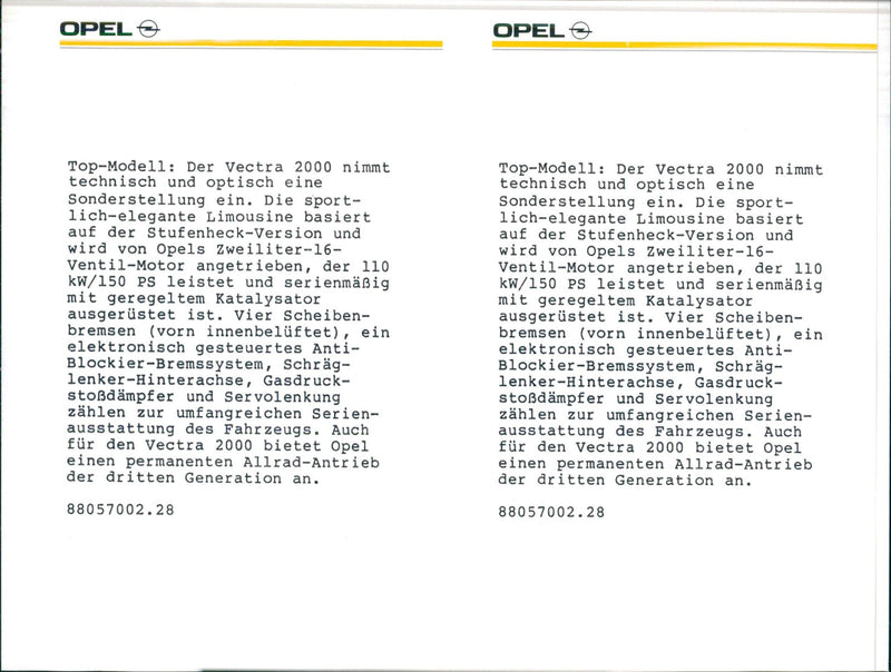 Opel Vectra 2000 - Vintage Photograph