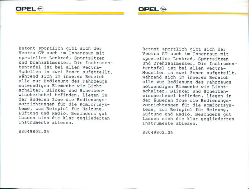 Opel Vectra GT - Vintage Photograph