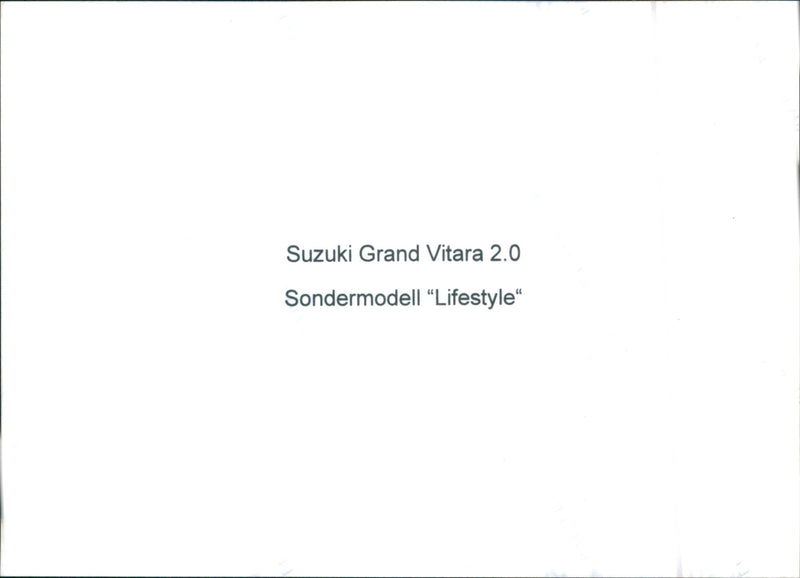 Suzuki Grand Vitara 2.0 "Lifestyle" - Vintage Photograph