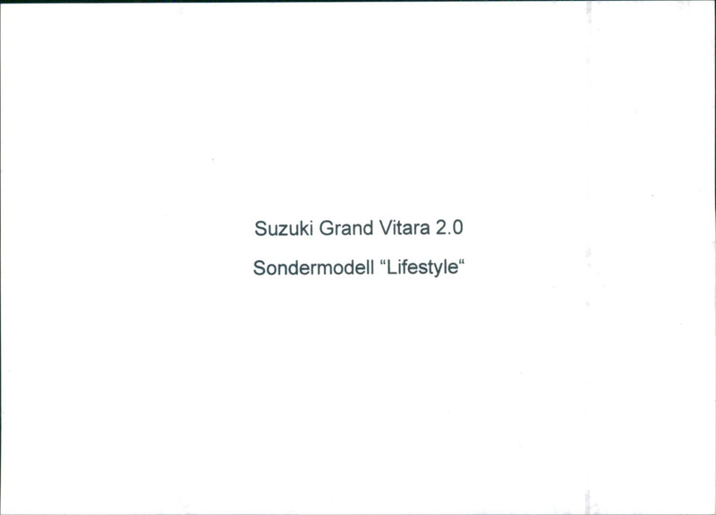 Suzuki Grand Vitara 2.0 "Lifestyle" - Vintage Photograph