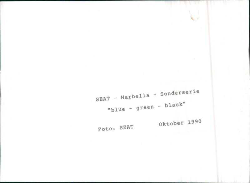 1990 Seat Marbella - Vintage Photograph