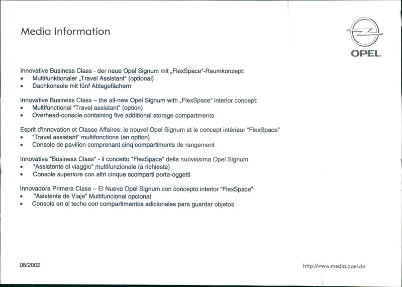 2002 Opel Signum - Vintage Photograph