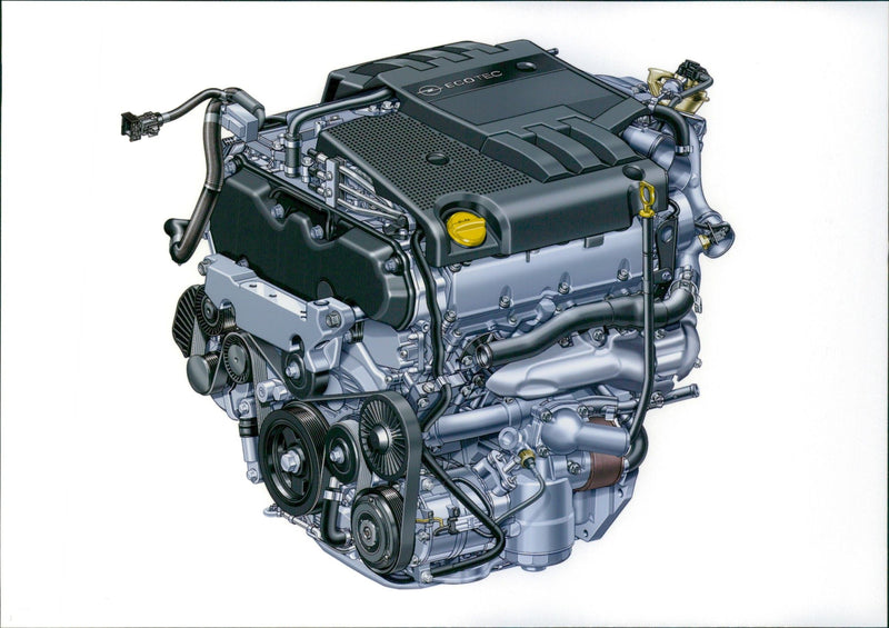 2002 Opel Signum Engine - Vintage Photograph