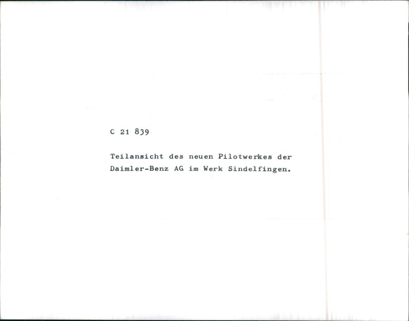 Daimler-Benz AG in the Sindelfingen plant - Vintage Photograph