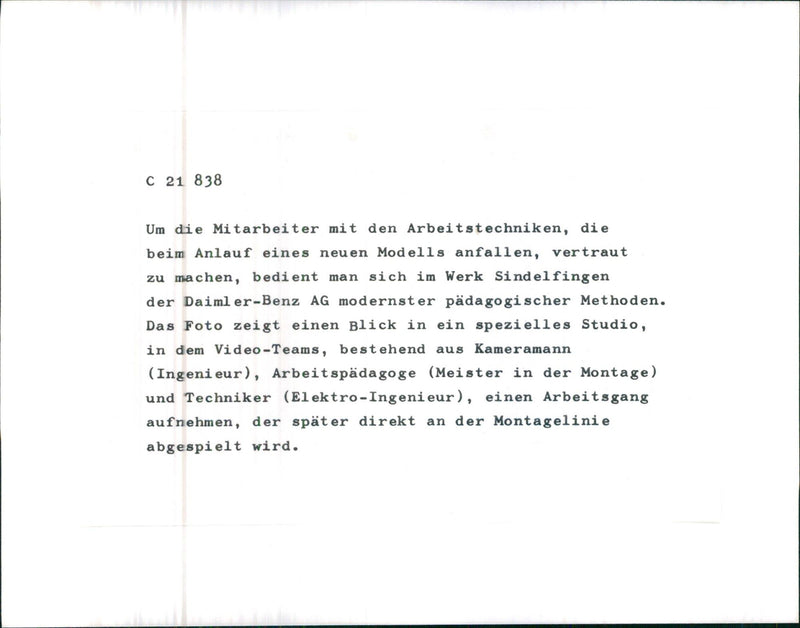 Sindelfingen plant - Vintage Photograph