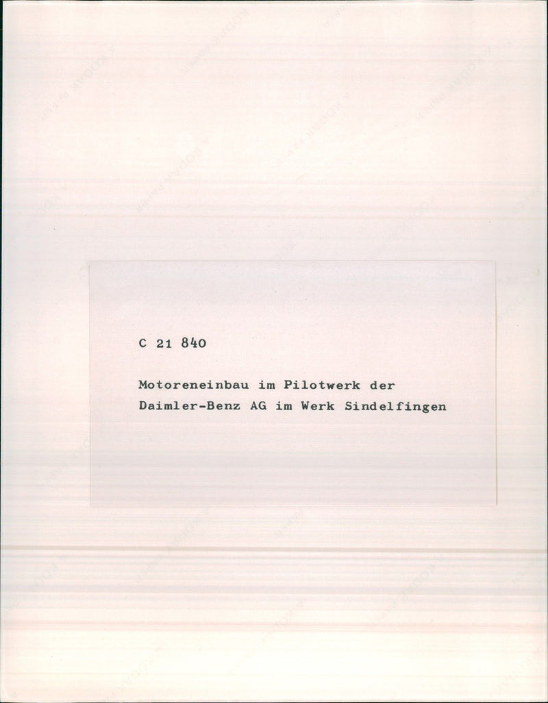 Daimler-Benz AG in the Sindelfingen plant - Vintage Photograph