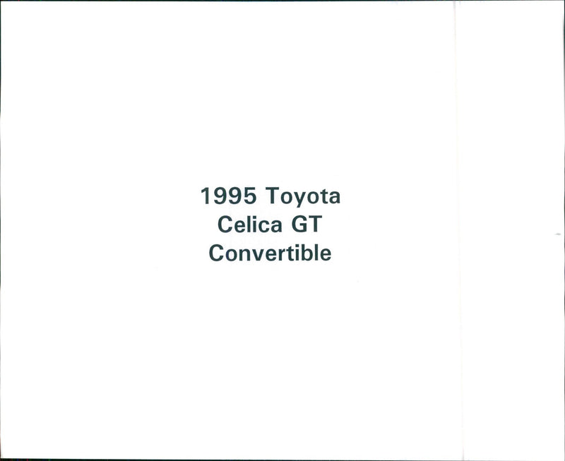 1995 Toyota Celica GT Convertible - Vintage Photograph
