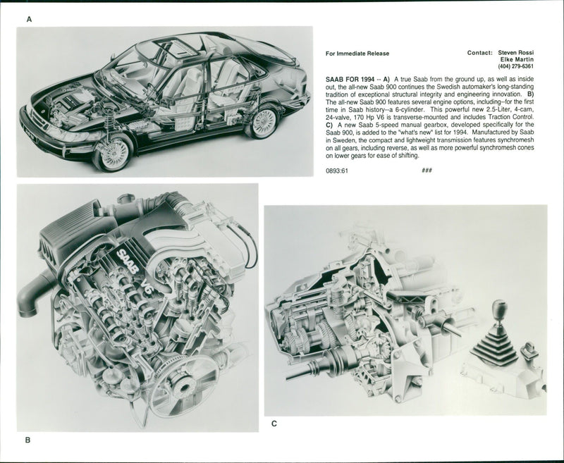 1994 Saab 900 - Vintage Photograph
