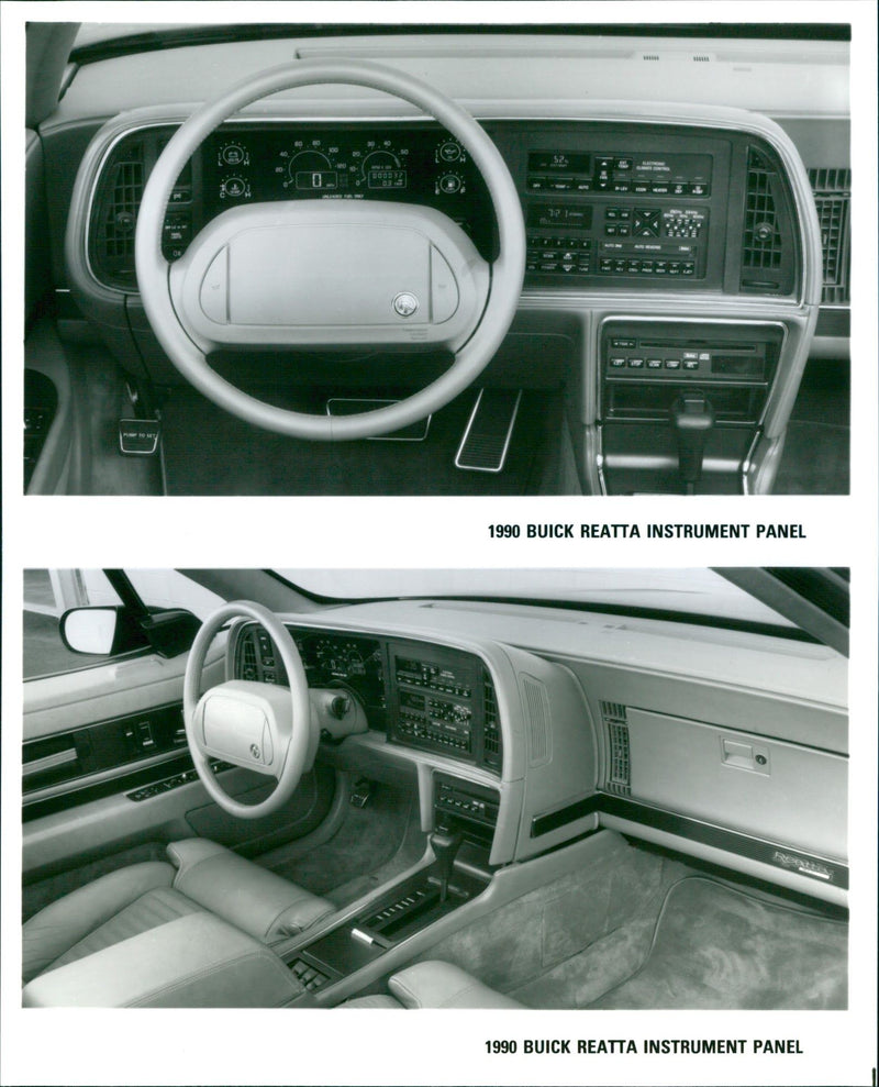 1990 Buick Reatta Instrument Panel - Vintage Photograph