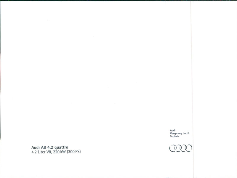 Audi A8 4.2 Quattro - Vintage Photograph