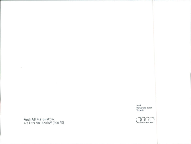 Audi A8 4.2 Quattro - Vintage Photograph