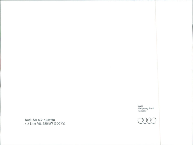 Audi A8 4.2 Quattro - Vintage Photograph