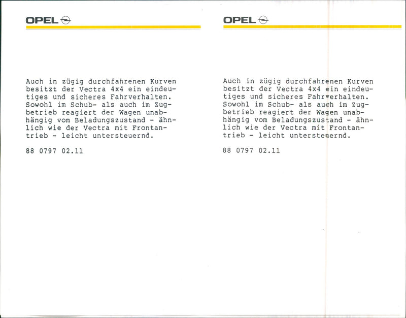 1988 Opel Vectra 4x4 - Vintage Photograph