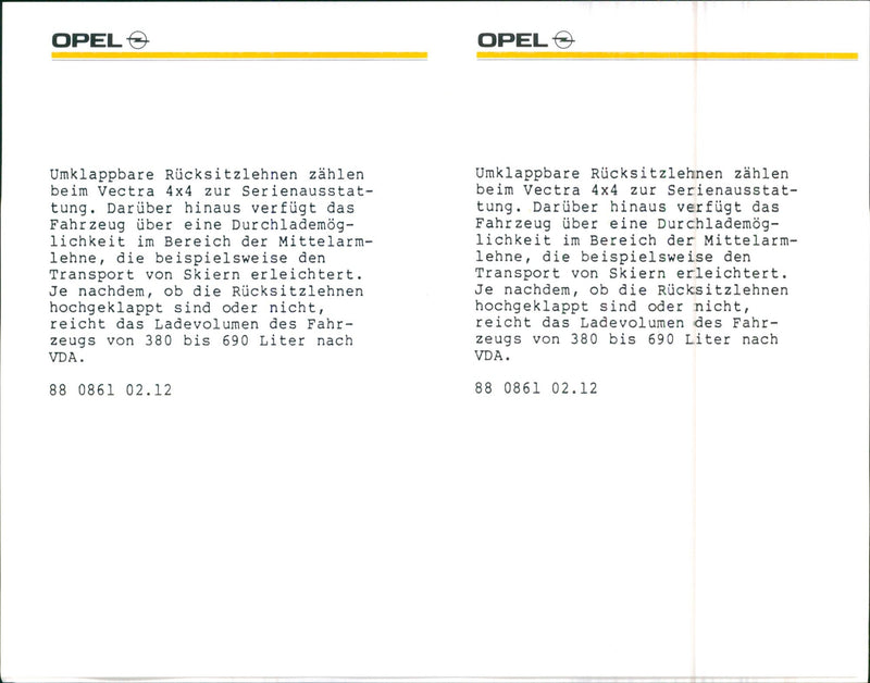 1988 Opel Vectra 4x4 - Vintage Photograph