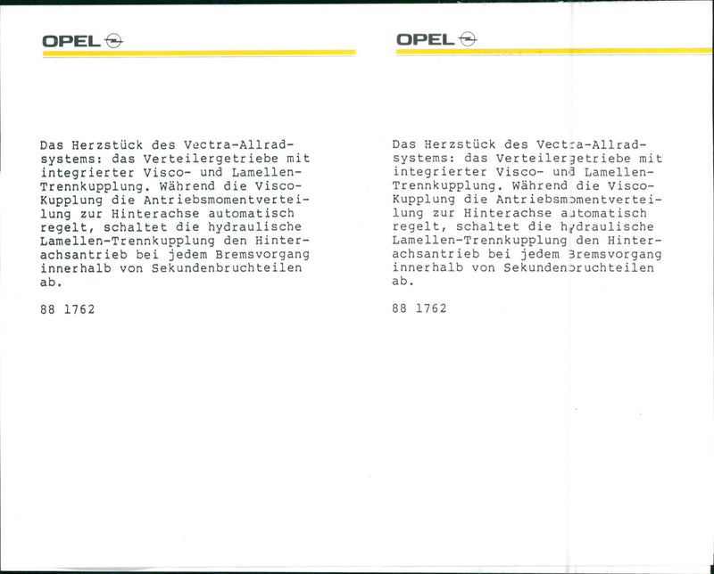 1988 Opel Vectra - Vintage Photograph