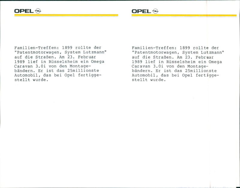 1982 Opel Omega Caravan 3.0i - Vintage Photograph