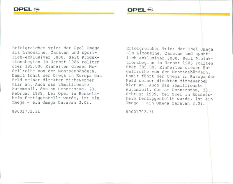 1982 Opel Omega - Vintage Photograph
