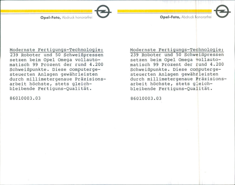 Opel Omega - Vintage Photograph