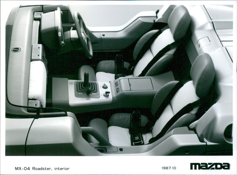 1987 Mazda MX-04 Roadster, interior - Vintage Photograph