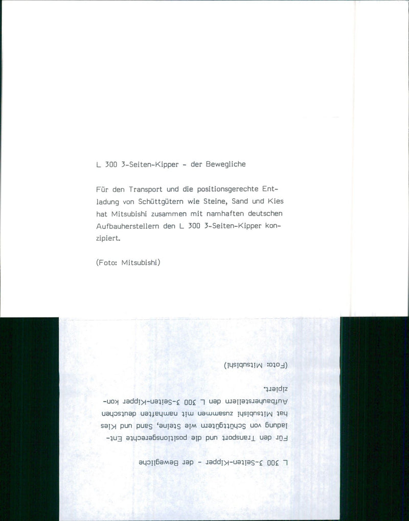 Mitsubishi L300 - Vintage Photograph