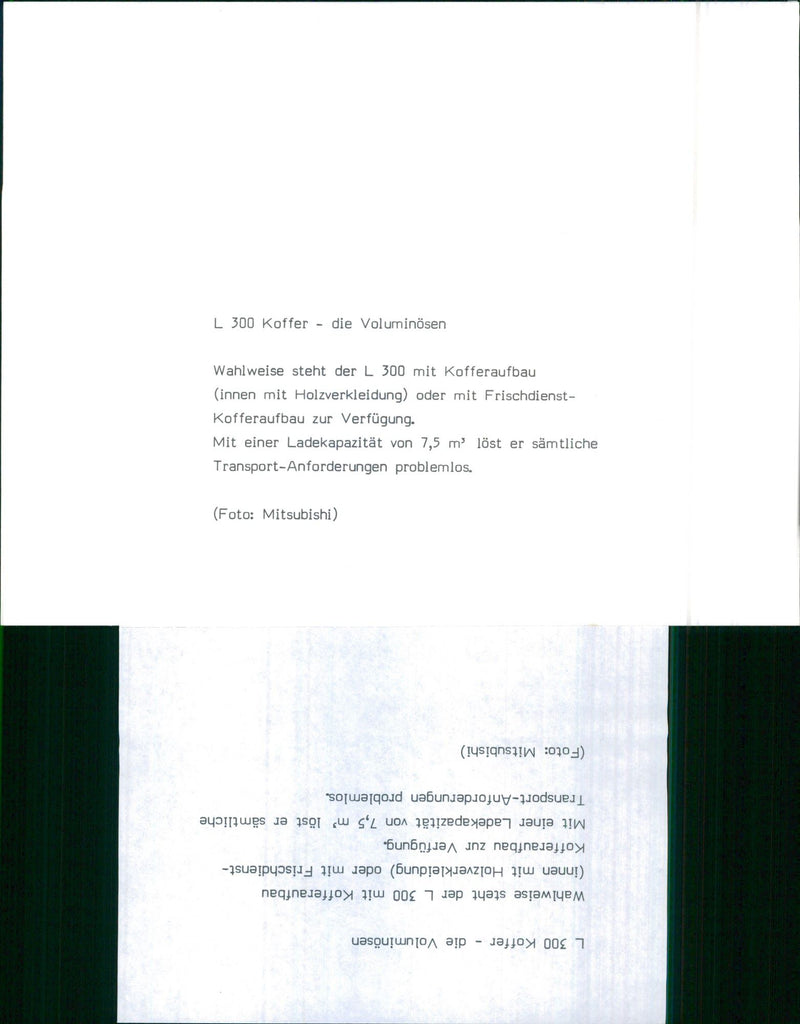 Mitsubishi L300 - Vintage Photograph