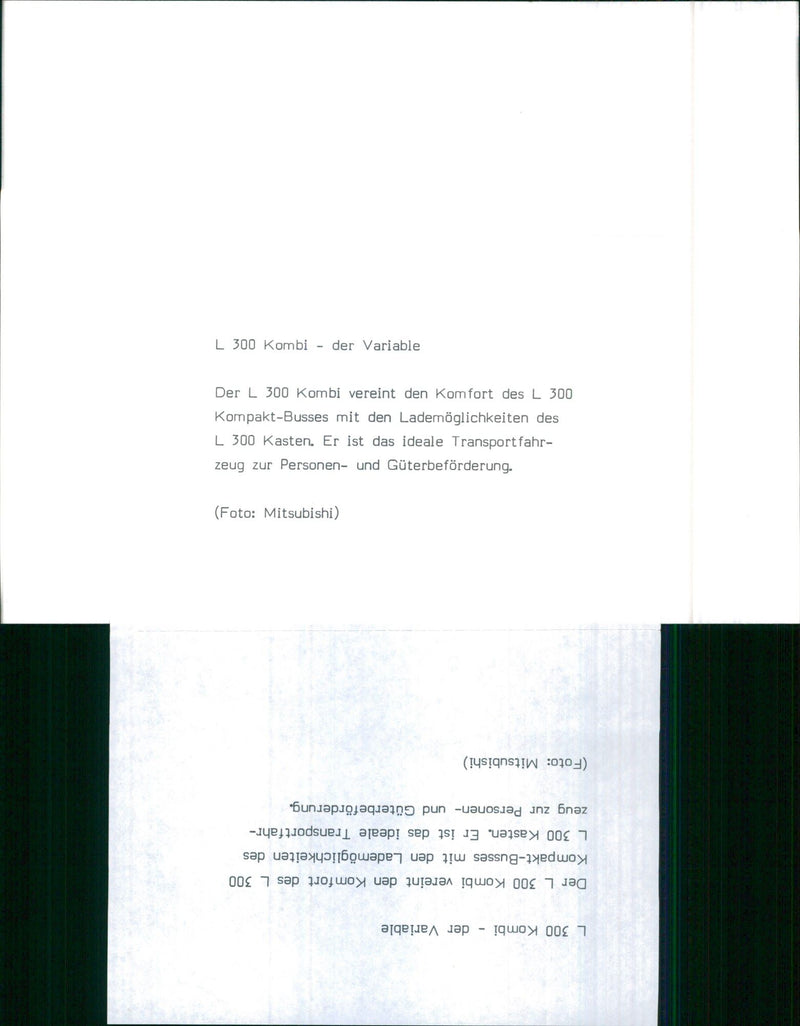 Mitsubishi L300 Kombi - Vintage Photograph