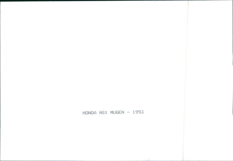 1993 Honda NSX Mugen - Vintage Photograph