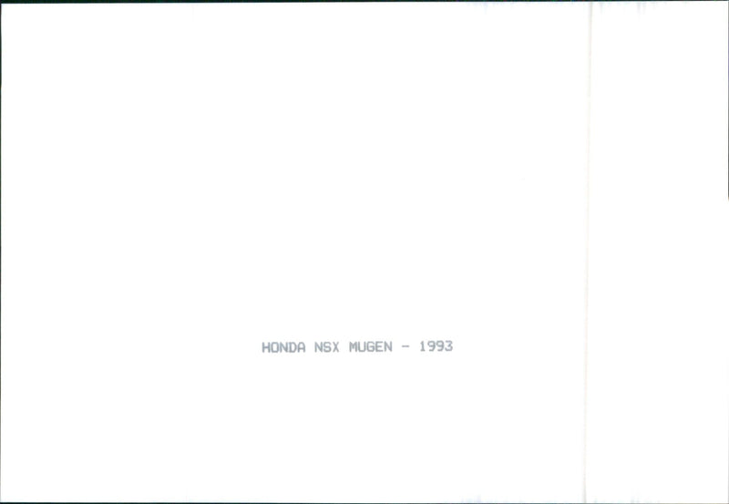 1993 Honda NSX Mugen - Vintage Photograph