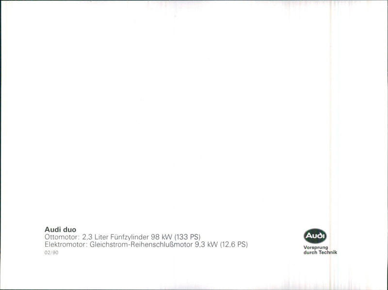 1990 Audi Duo - Vintage Photograph