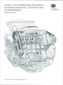 Audi 100 TDI and Audi 100 Avant TDI Engine - Vintage Photograph