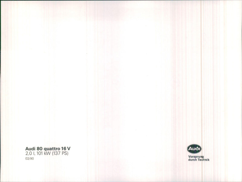1990 Audi Quattro 16V - Vintage Photograph