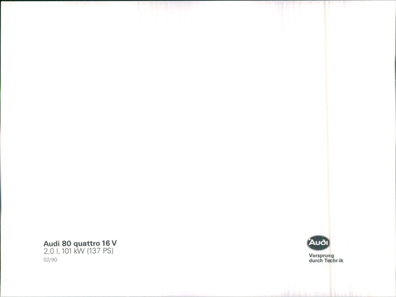 1990 Audi Quattro 16V - Vintage Photograph