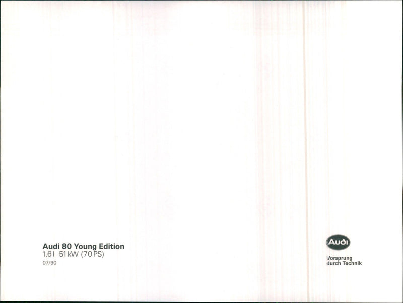 Audi 80 Young Edition - Vintage Photograph