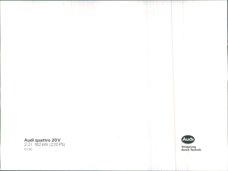 Audi Quattro 20V - Vintage Photograph